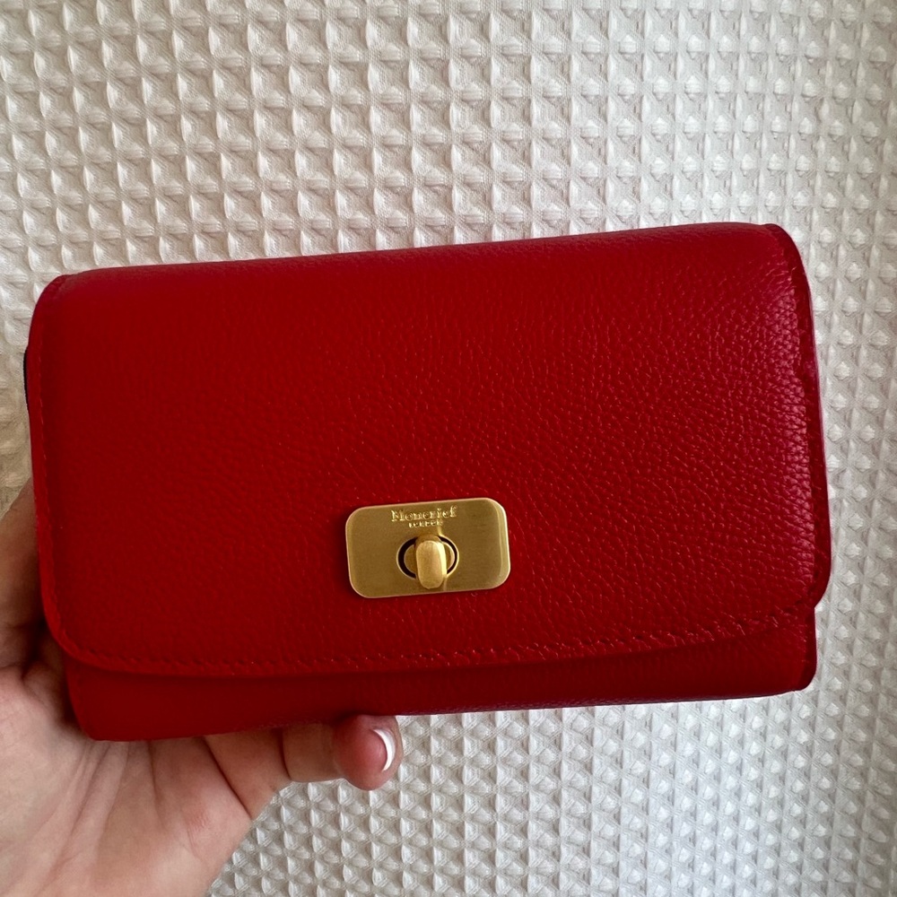 Moncrief Genuine Leather Cherry Red Larissa Wallet